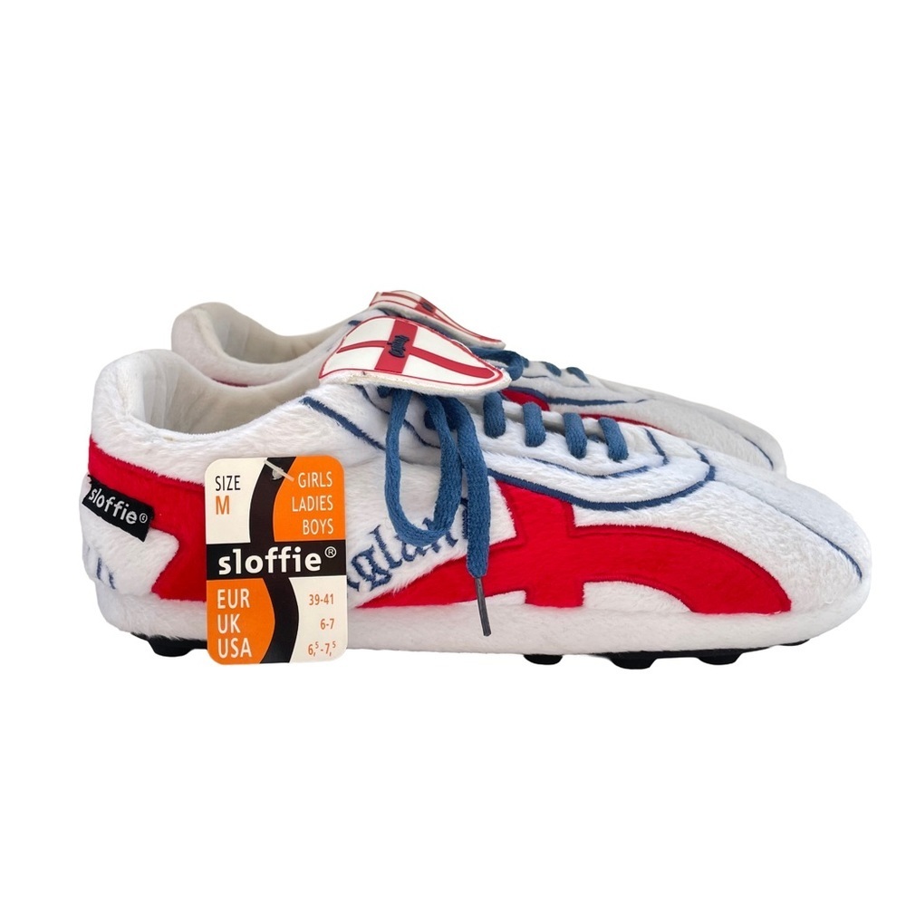 Sloffie Slippers, England FC Soccer, Red/White, Size Medium (US Men’s 6.5-7.5) - Picture 5 of 8